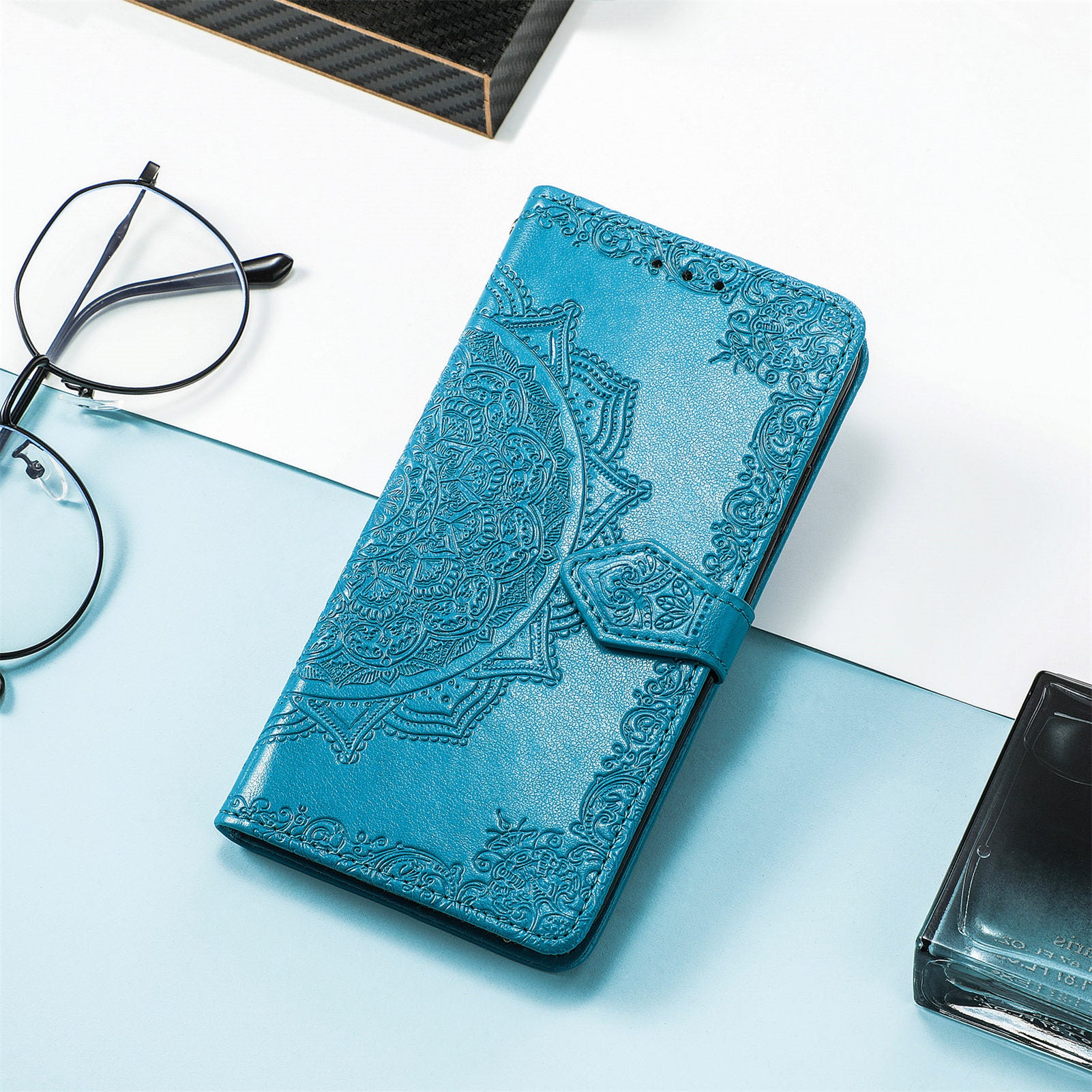 Til Samsung Galaxy A14 5G A14 4G præget mandala mønster telefontaske Stand Fuldt indpakket PU læder pung Folio Cover med rem Til Samsung Galaxy A14 5G A14 4G præget mandala mønster telefontaske Stand Fuldt indpakket PU læder pung Folio Cover med rem